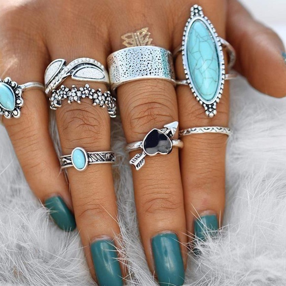 *FREE GIFT GIVEAWAY* NEW silvery faux turquoise ring
size 6.5
vintage look - Picture 3 of 3